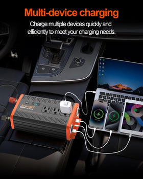 StrenrmGO 1000W inverter USB PD ports for fast device charging
