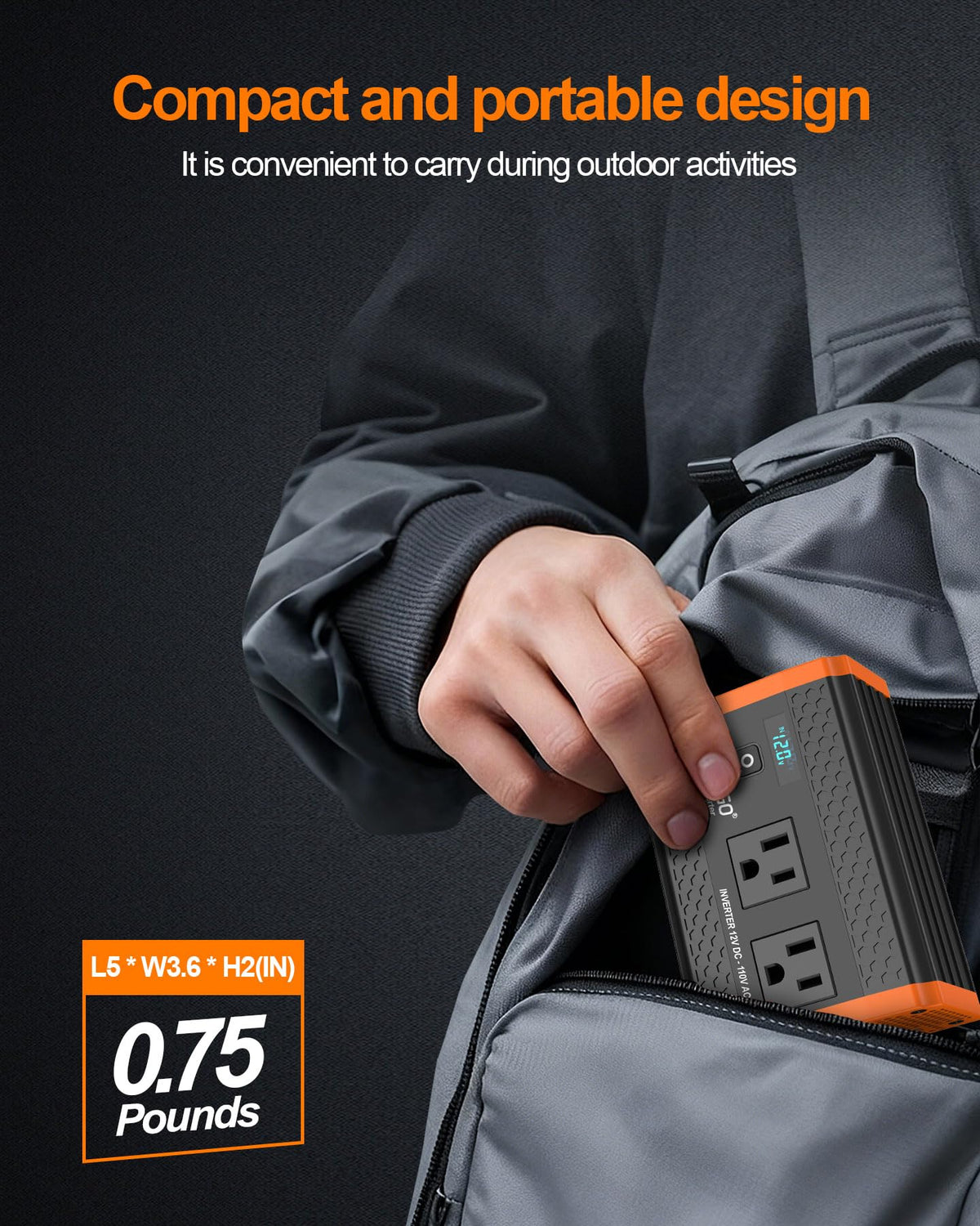 StrenrmGO 400W inverter protection icons indicating safety features