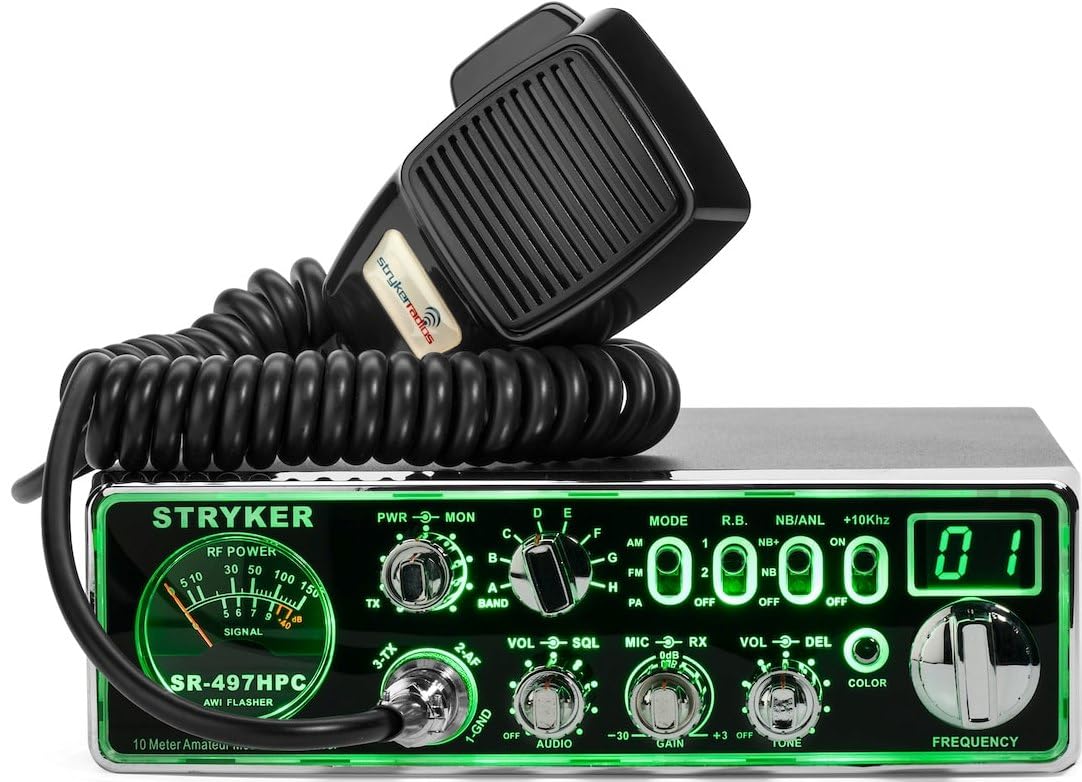 Stryker SR-497HPC front panel with 12 colors enhances visibility during night operations