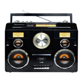 Studebaker Sound Station side panel showing accessible controls for easy setup.