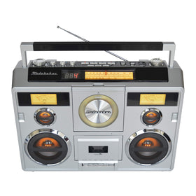 Studebaker Sound Station built-in speakers and light show enhance party ambience.