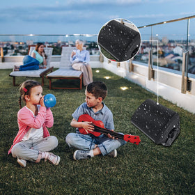 STUDIOFINIX four-pack outdoor speakers installed on a wall.
