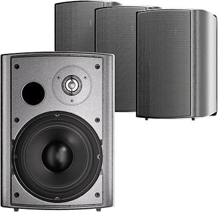 StudioFinix 6.5-inch outdoor speaker front view; weatherproof build for patios.