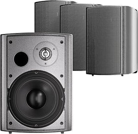 StudioFinix 6.5-inch outdoor speaker front view; weatherproof build for patios.
