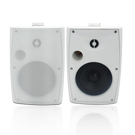 StudioFinix 6.5-inch outdoor speakers pair in white for patios and gardens