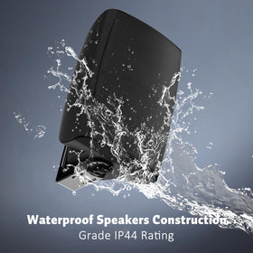 Studiofinix 600W peak outdoor speakers deliver powerful, room-filling audio.