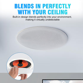 STUDIOFINIX 8-inch ceiling speaker tweeters provide crystal highs and wide sound dispersion