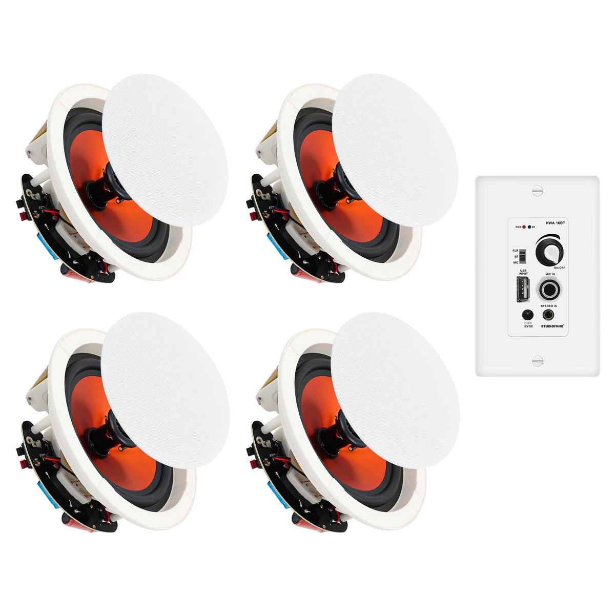 STUDIOFINIX 8-inch ceiling speaker woofers deliver rich bass for immersive room audio