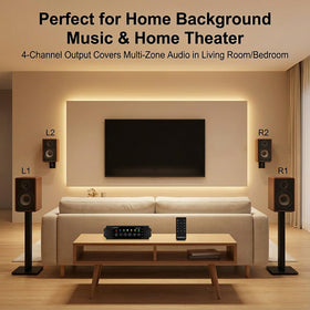 STUDIOFINIX back panel with USB, AUX, MIC and speaker outputs for flexible connections