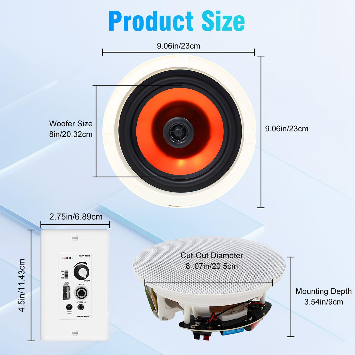 STUDIOFINIX AUX 3.5mm input connects external devices with ease