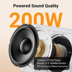 STUDIOFINIX Bluetooth 5.0 connection provides stable wireless playback up to 65 feet.