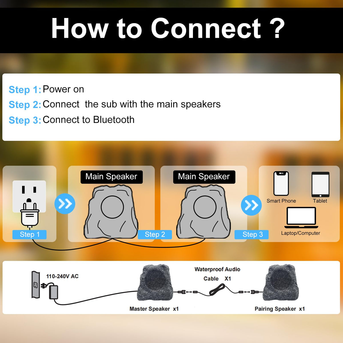 Studiofinix Bluetooth 5.3 technology enables quick outdoor pairing.