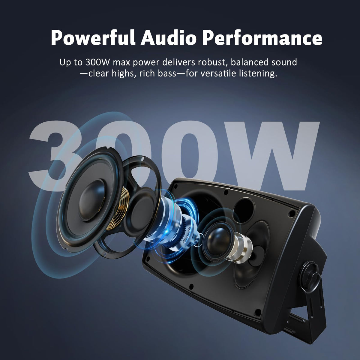 Studiofinix Bluetooth 5.3 enables stable streaming across outdoor spaces.