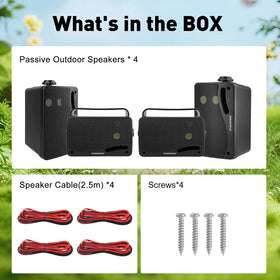 STUDIOFINIX box contents include cables, screws, and manual for fast setup.