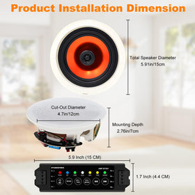 STUDIOFINIX installed speakers in a living room showing discreet whole-room sound