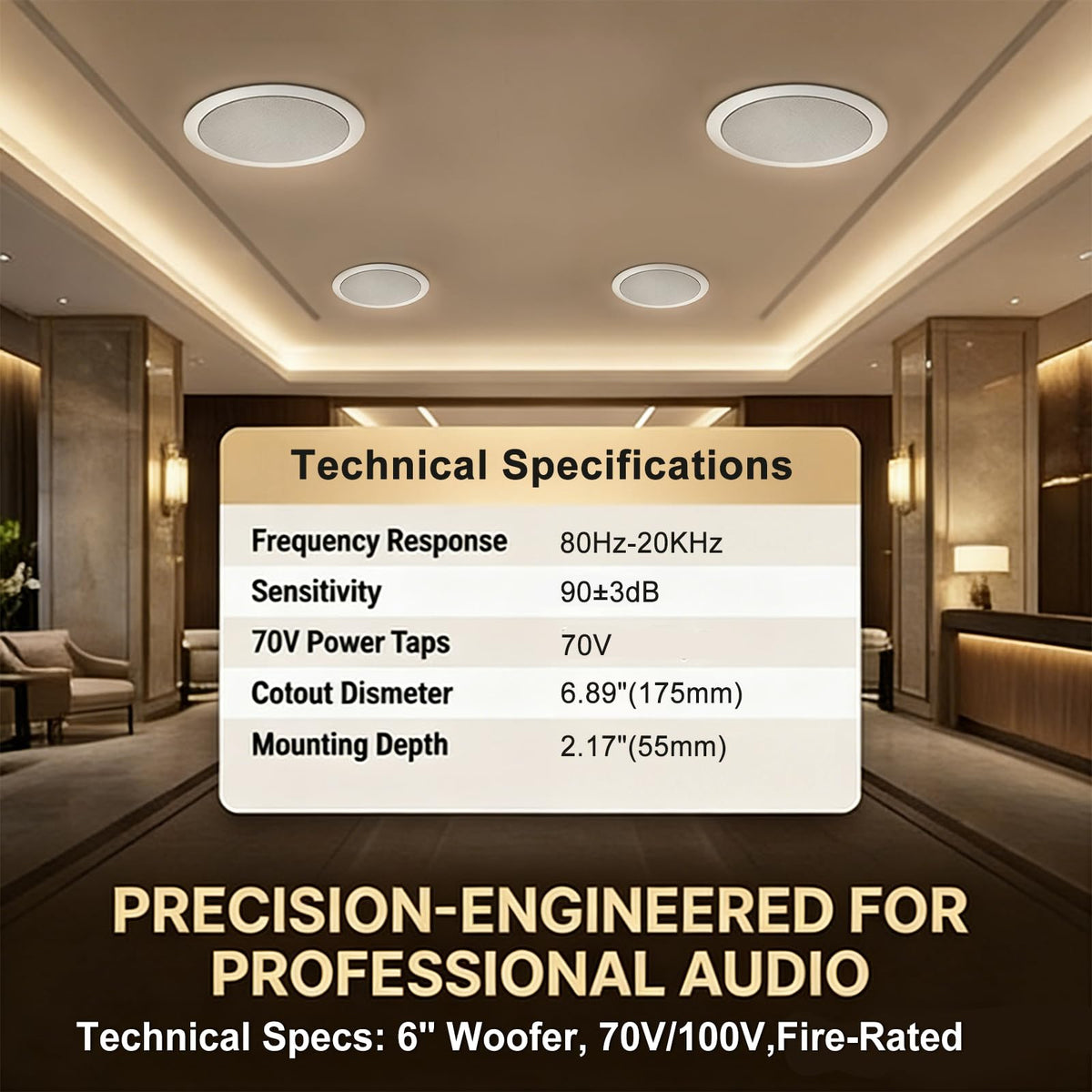 STUDIOFINIX 2.17 inch mounting depth ensures a low-profile fit in most ceilings.