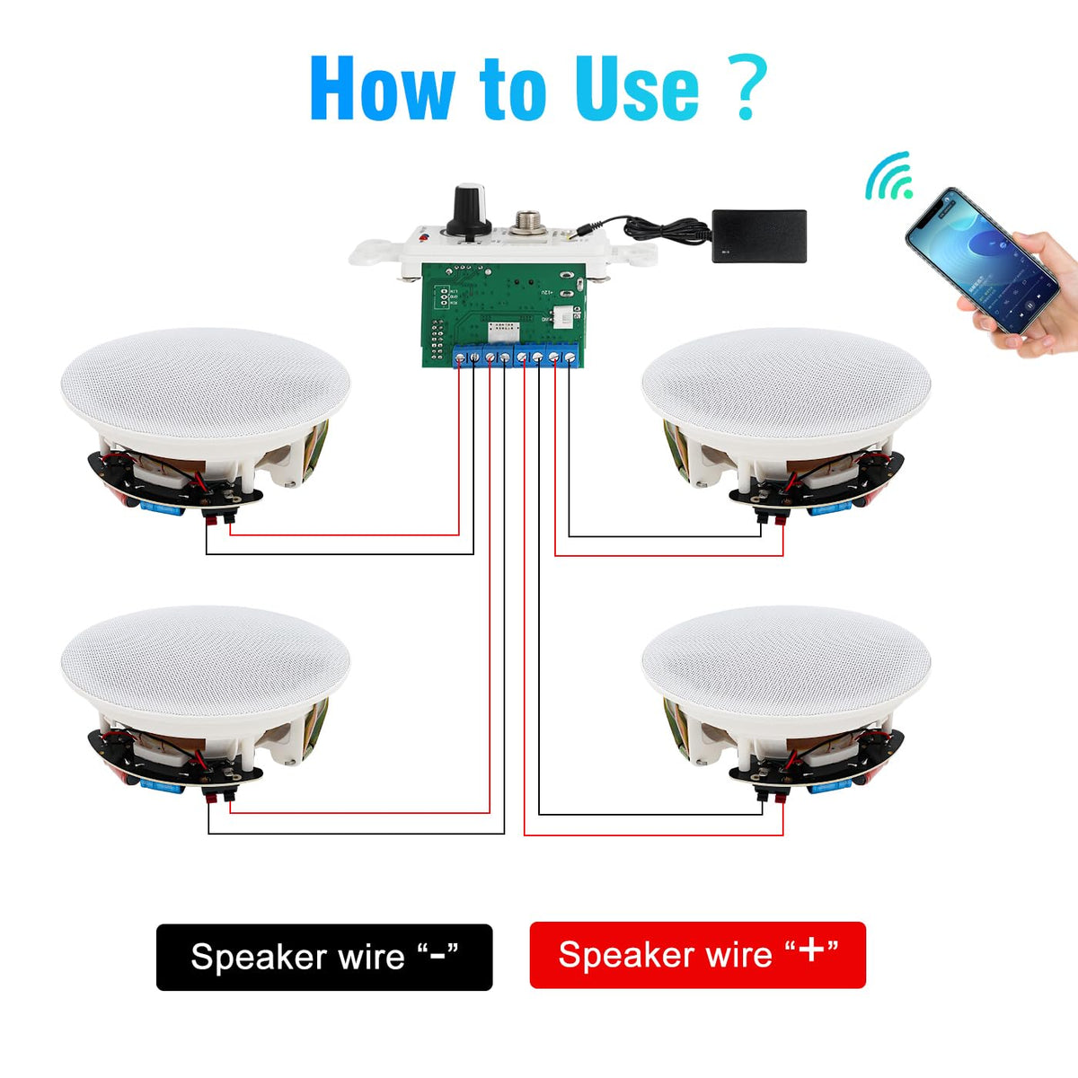 STUDIOFINIX flush-mount ceiling speaker installation showing clean integration