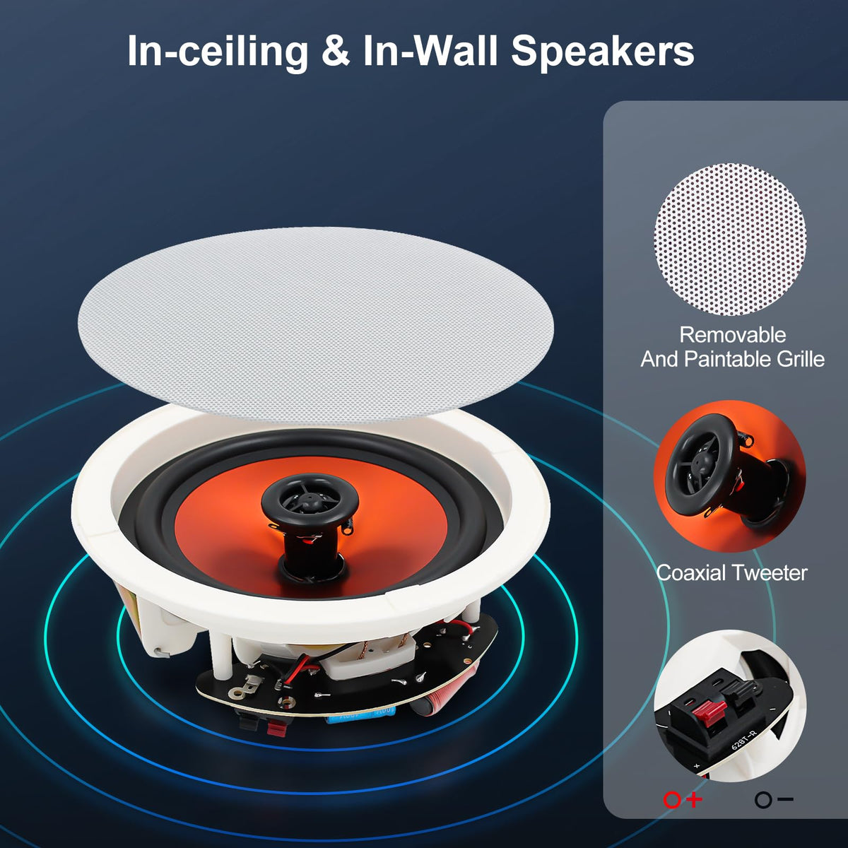STUDIOFINIX compact flush-mount design fits standard ceilings for clean installation.
