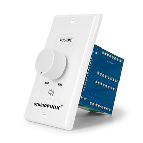 STUDIOFINIX front panel in-wall volume control showing clean installation and easy access