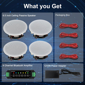 STUDIOFINIX included speaker cables simplify four-speaker connections.