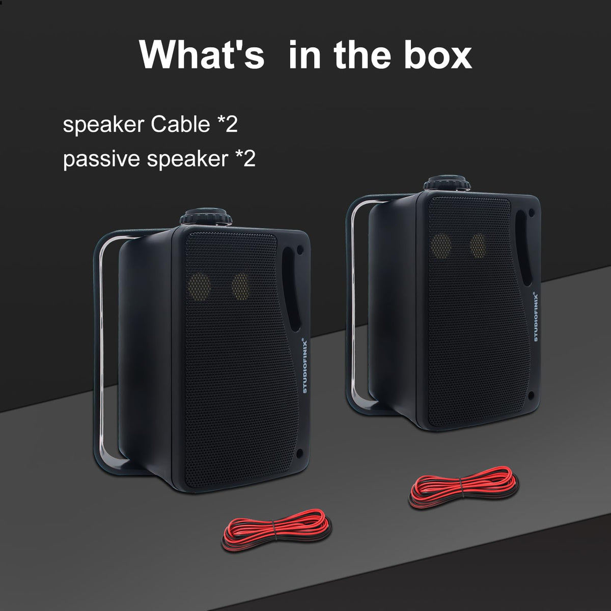 STUDIOFINIX included hardware and cable simplify installation and setup