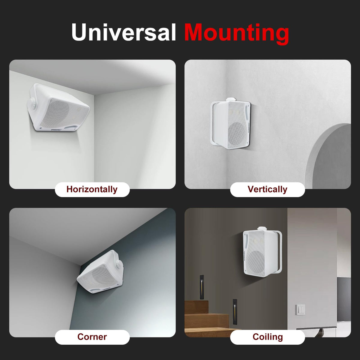 STUDIOFINIX mounted on deck rail showing installation flexibility and wide coverage