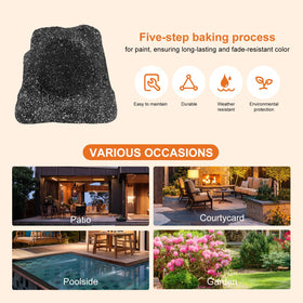 STUDIOFINIX outdoor rock speaker gray TWS pairing enables stereo.