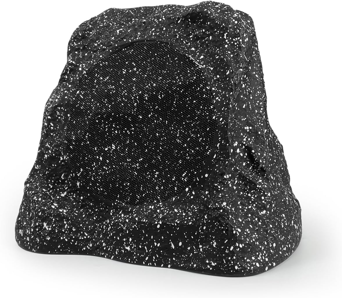 STUDIOFINIX outdoor rock speaker gray front view for patio listening.