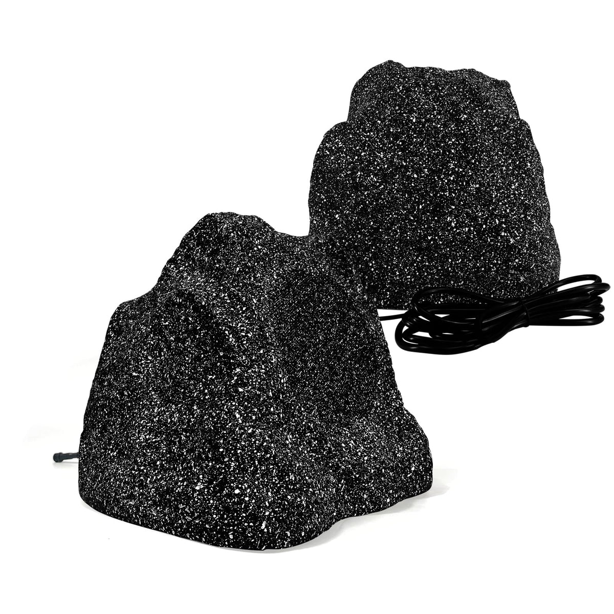 Studiofinix outdoor rock speaker pair delivering robust backyard audio.