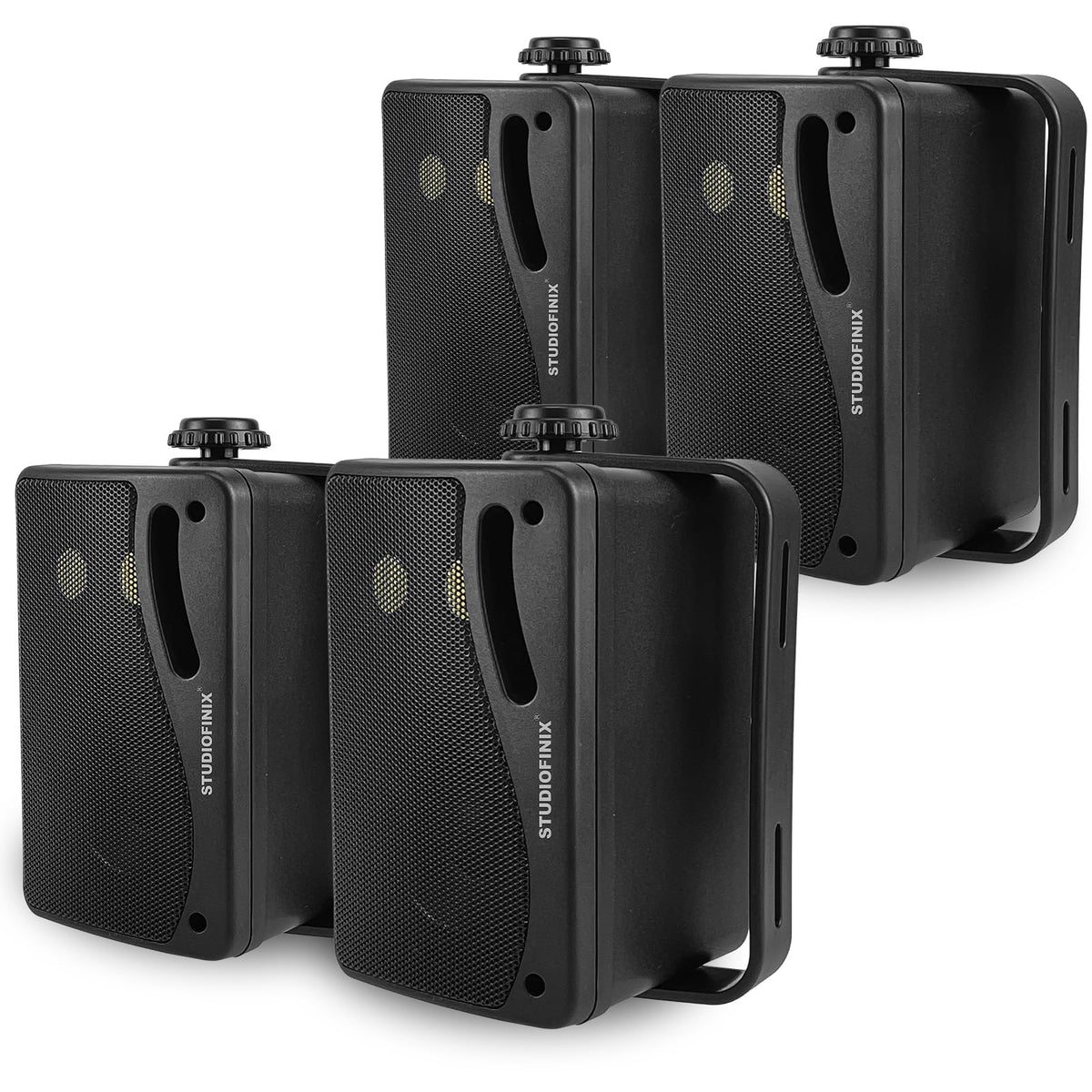 STUDIOFINIX 3.5'' outdoor wall-mount speakers for patios deliver clear sound and range.