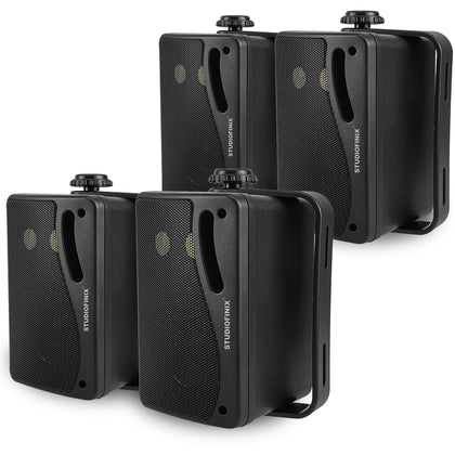STUDIOFINIX 3.5'' outdoor wall-mount speakers for patios deliver clear sound and range.