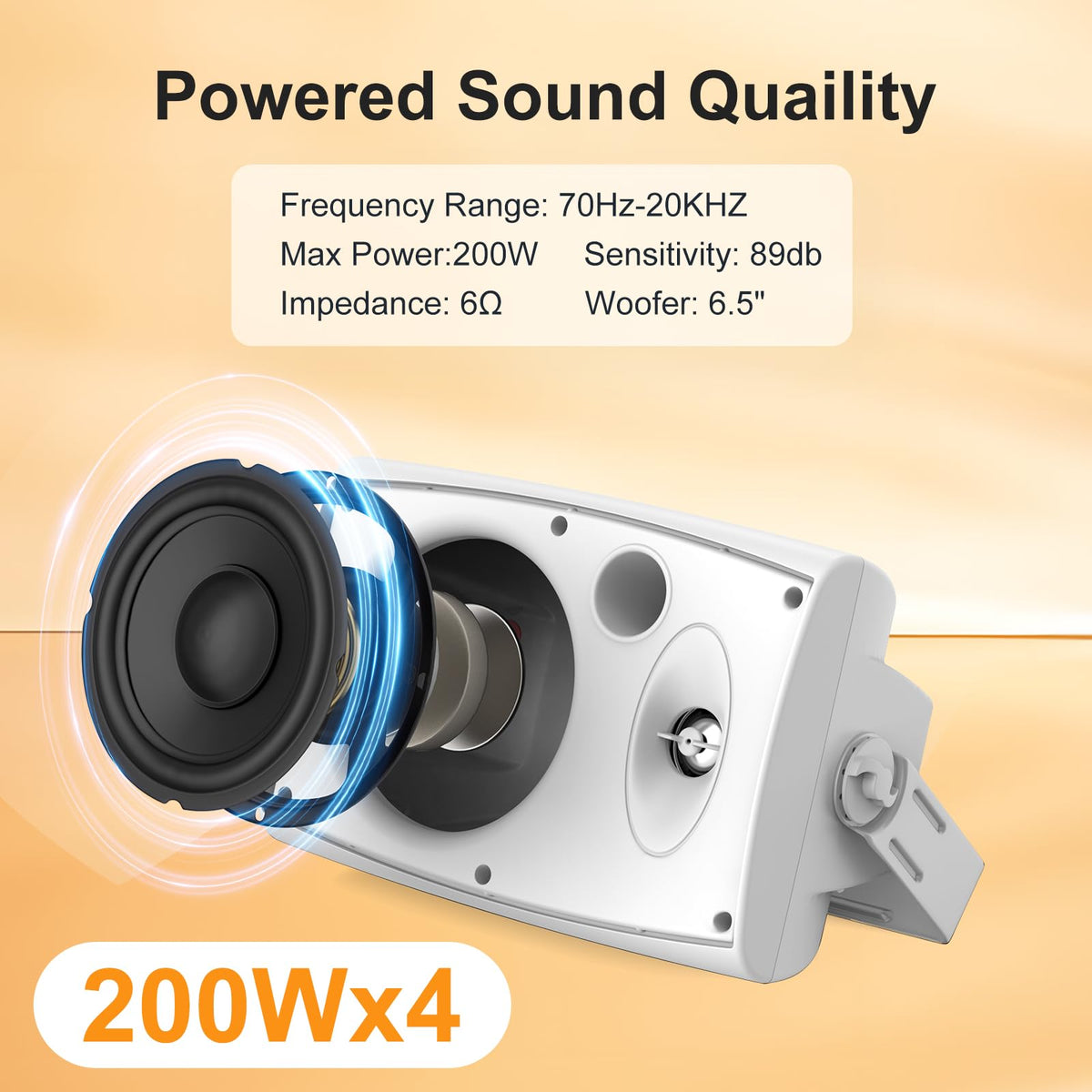 STUDIOFINIX outdoor wall-mount speaker for garden with clear audio.