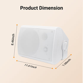 STUDIOFINIX patio party scene with reliable outdoor audio and easy mounting.