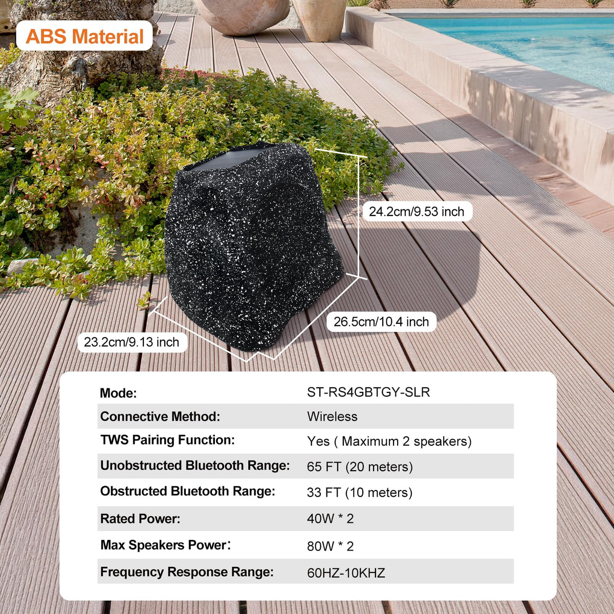 STUDIOFINIX rock speakers solar charging powers extended backyard listening sessions