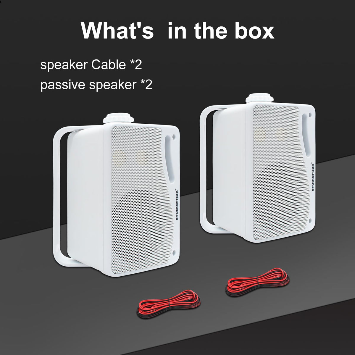 STUDIOFINIX speaker next to a ruler to show compact size and easy placement options