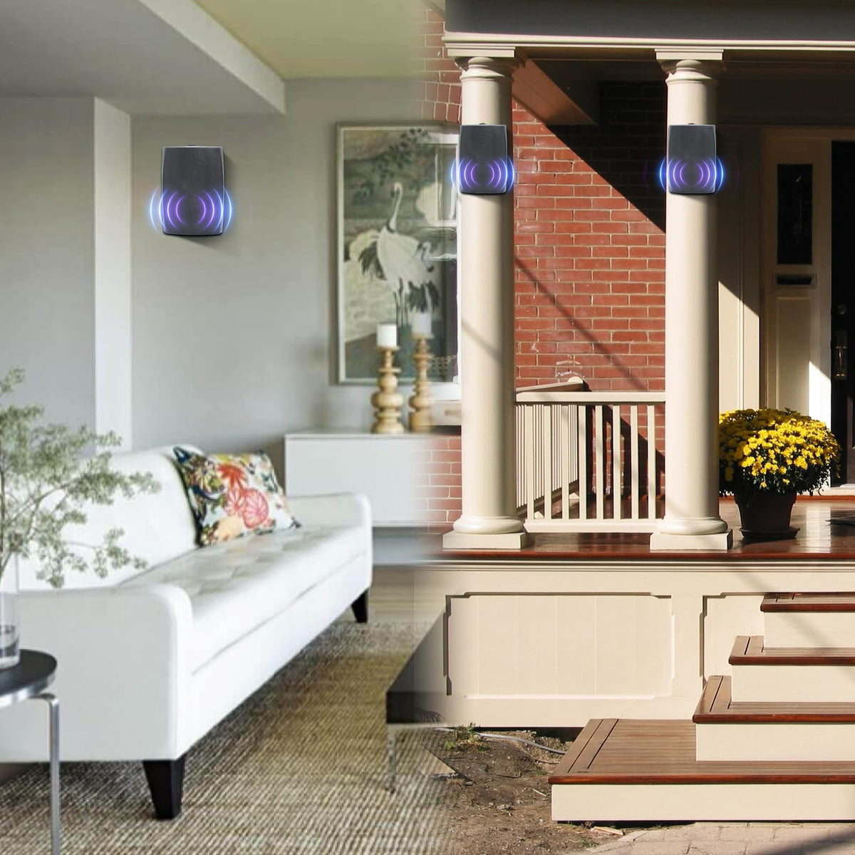 StudioFinix sleek black finish blends with outdoor decor