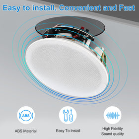 StudioFinix ceiling speakers installed in-wall for versatile room setup.