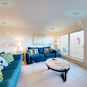 STUDIOFINIX in-ceiling wiring kit supports easy, tool-free setup.
