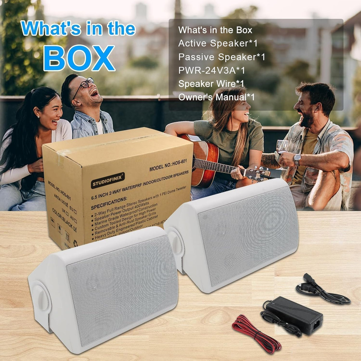 STUDIOFINIX wall-mount bracket kit included for fast installation.