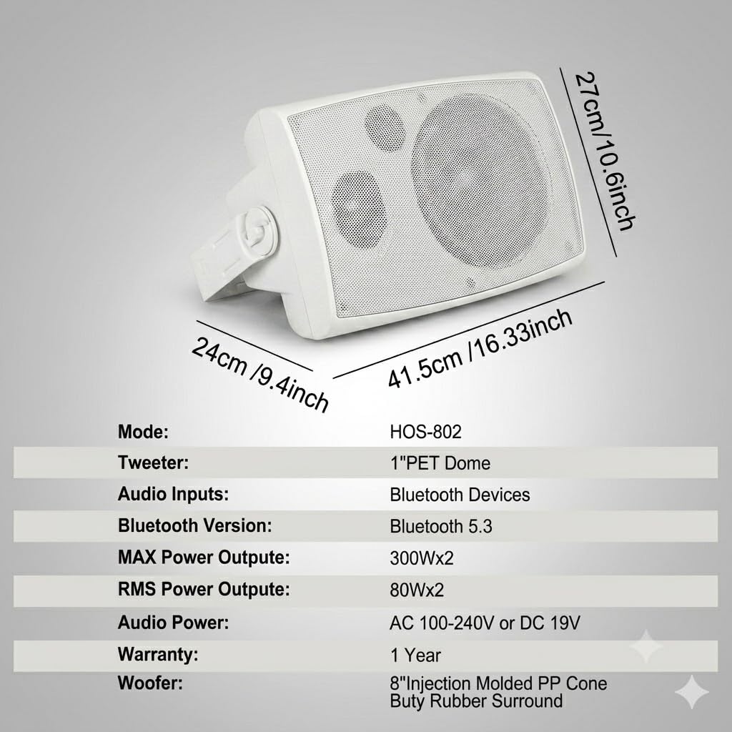 STUDIOFINIX wall-mount brackets enable precise placement for immersive outdoor listening.