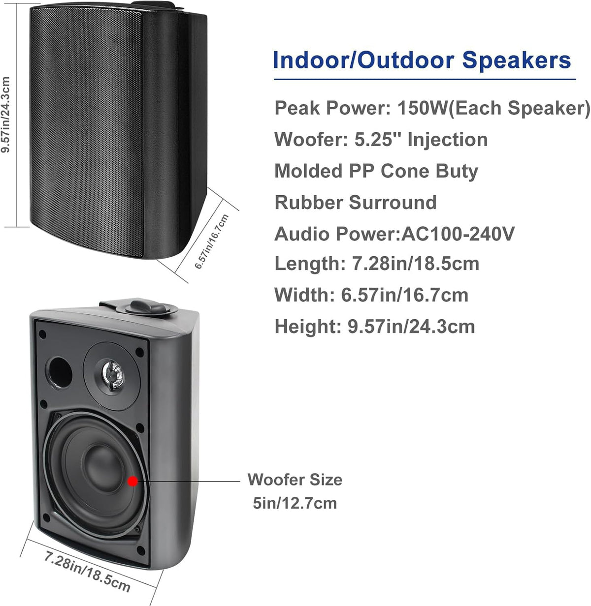 STUDIOFINIX detailed woofer and tweeter for crisp highs and rich bass.