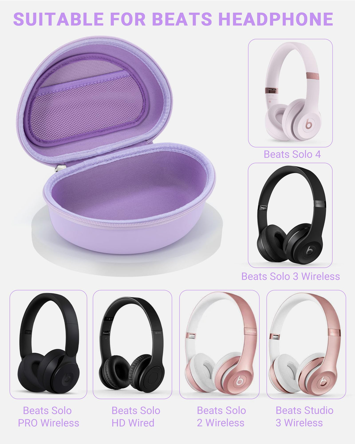Stukcaze Beats case interior shows elastic pocket for cables.
