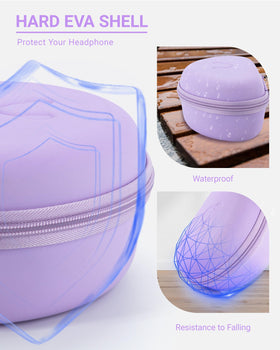 Stukcaze case soft interior lining cushions headphones and prevents scratches.