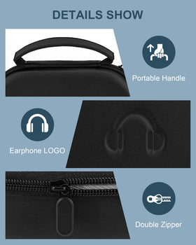 Stukcaze case wide-opening zipper provides easy access to your headphones.