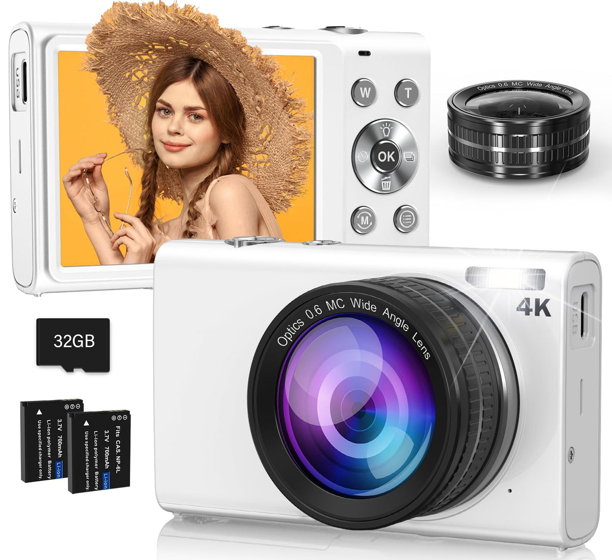 STUOGYUM digital camera 4K video capture for vivid travel memories.