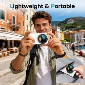 STUOGYUM digital camera 2.8-inch IPS screen for easy framing.