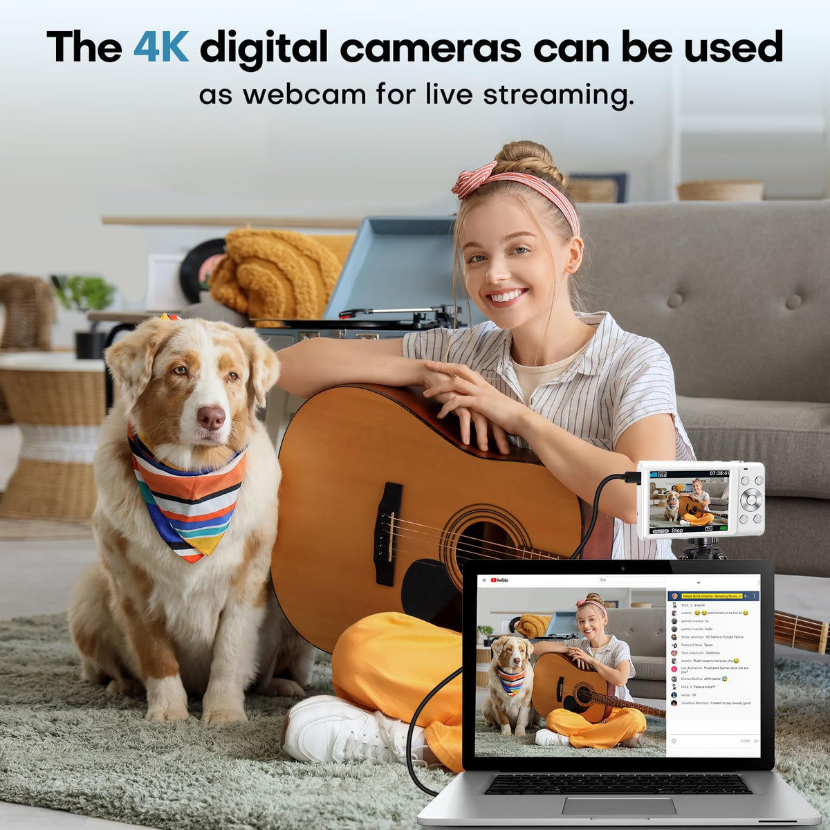 STUOGYUM digital camera timer burst face detection for creative shots.