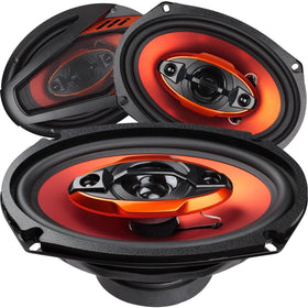 STX Audio front view of 6x9 speaker showing grille and mounting, boosts cabin clarity
