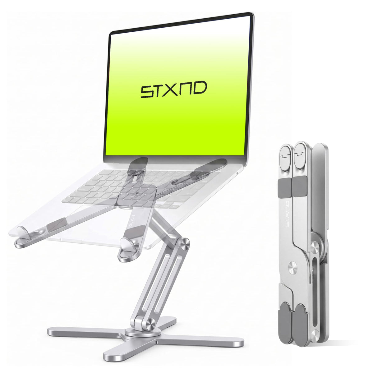 STXND Model-X 2.0 height-adjustable stand improves desk posture for extended work