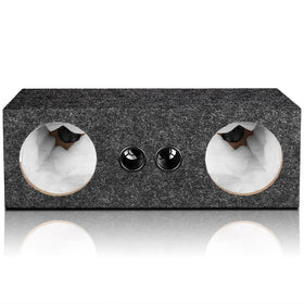 Suacopzar dual 6.5-inch enclosure front view with carpet finished interior compatibility